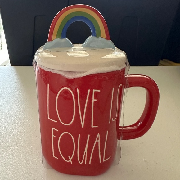 Rae Dunn "Love is Equal" Rainbow Lid Mug  NEW - Picture 1 of 3